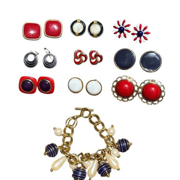 Vintage Jewelry - Awesome Vintage Lot!!  ‘Nautical’ Red, White Blue Theme